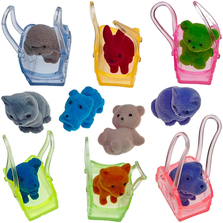 Fuzzy Pets in Baskets