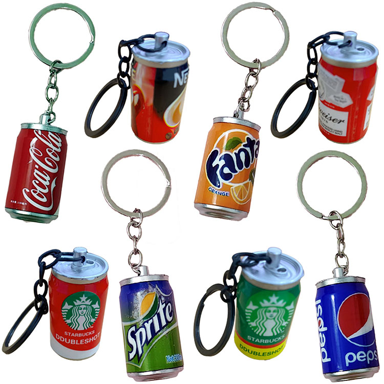 Mini Drink Can Keychains