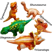 12" Printed Dinosaurs