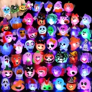 3D Halloween Light-Up Rings
