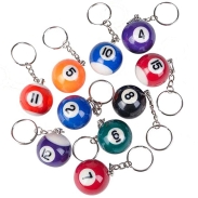Marble Pool Ball Keychains